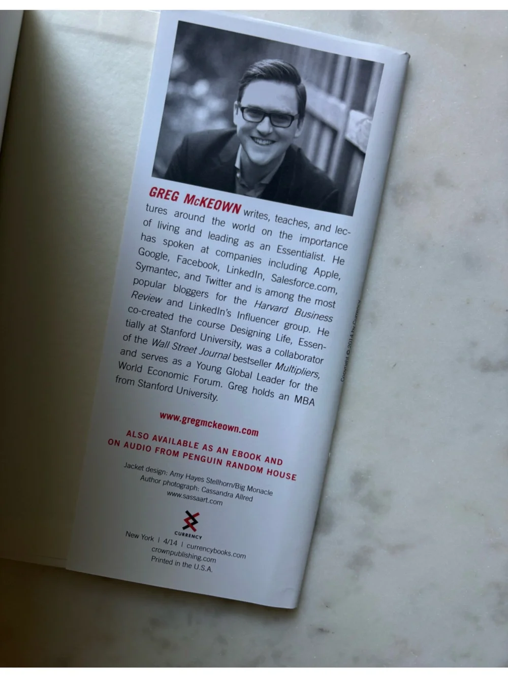 Essentialism by Greg McKeown Hardcover Book